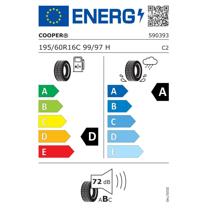 Anvelope vara COOPER Evolution van 195/60R16C 99/97H 6PR