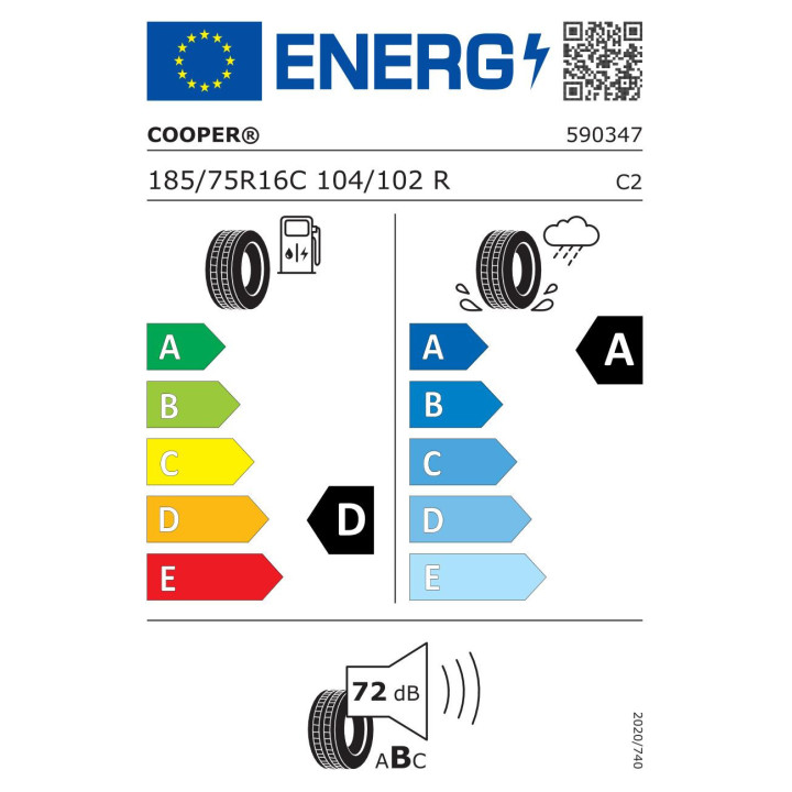 Anvelope vara COOPER Evolution van 185/75R16C 104/102R 8PR