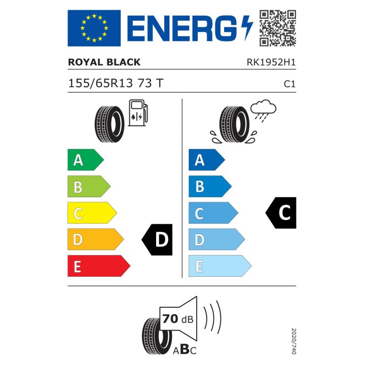 Anvelope vara ROYAL BLACK Royal mile 155/65R13 73T  