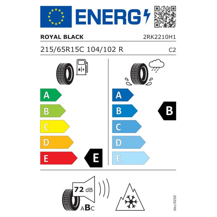 Anvelope iarna ROYAL BLACK Royal winter van 215/65R15C 104/102R 6PR