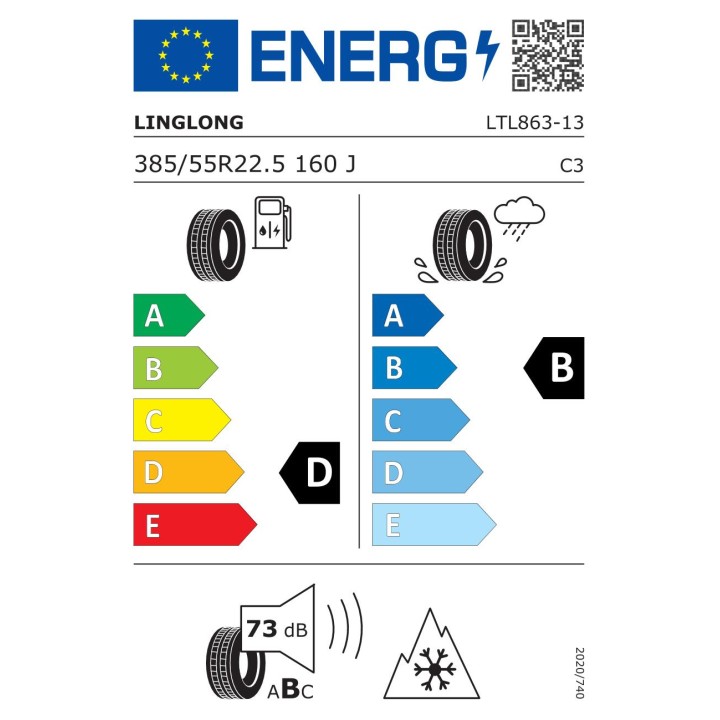 Anvelope  LINGLONG Ltl863 385/55R22.5 160J 20PR