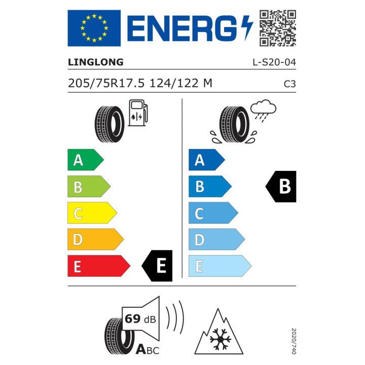 Anvelope  LINGLONG L-s20 205/75R17.5 124/122M 14PR