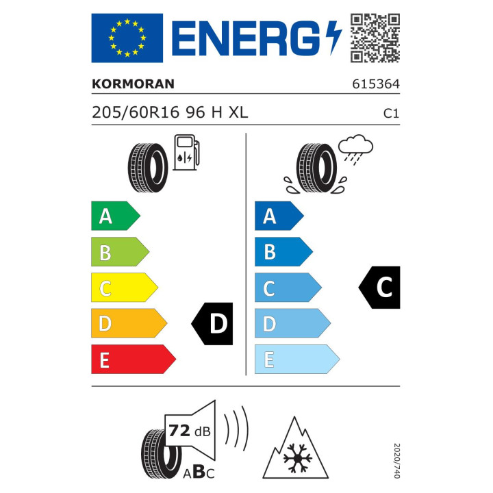 Anvelope iarna KORMORAN Snow 205/60R16 96H XL