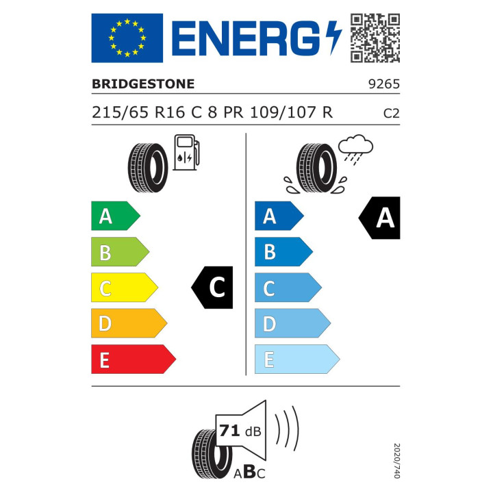 Anvelope vara BRIDGESTONE Duravis r660 215/65R16C 109/107R 8PR