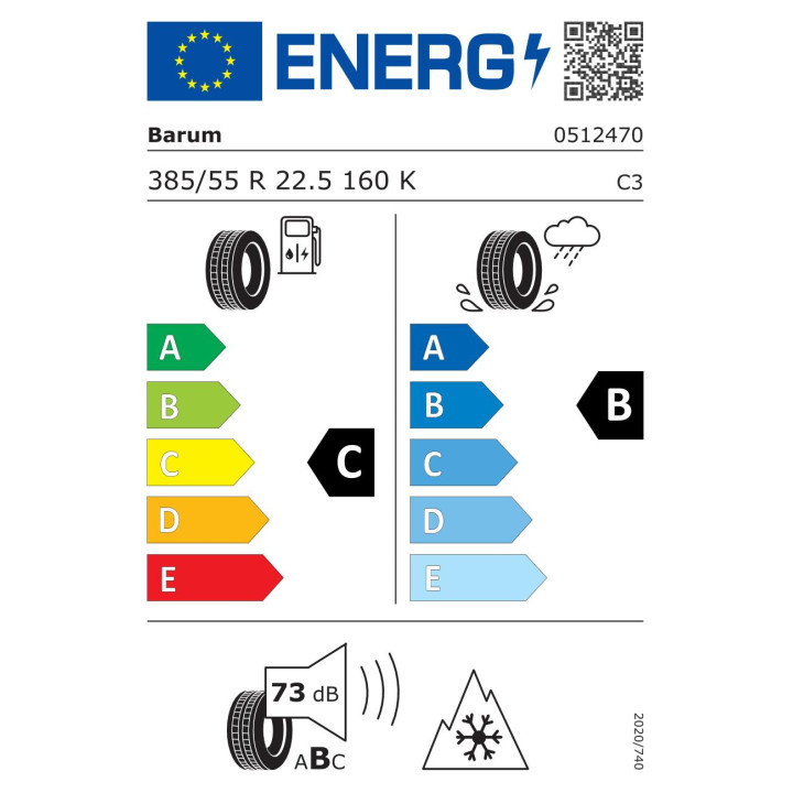 Anvelope  BARUM Bf200r 385/55R22.5 160K 20PR