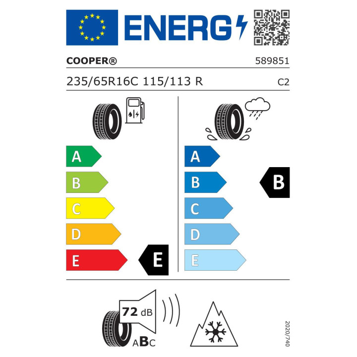 Anvelope iarna COOPER Weathermaster van 235/65R16C 115/113R 8PR